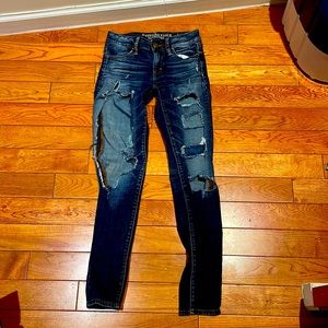 American Eagle Blue ripped jeans